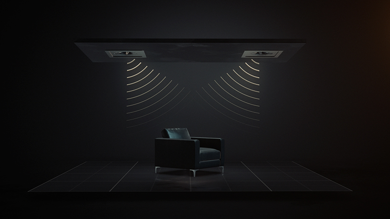 Lyngdorf D-5 IC N ceiling speaker setup